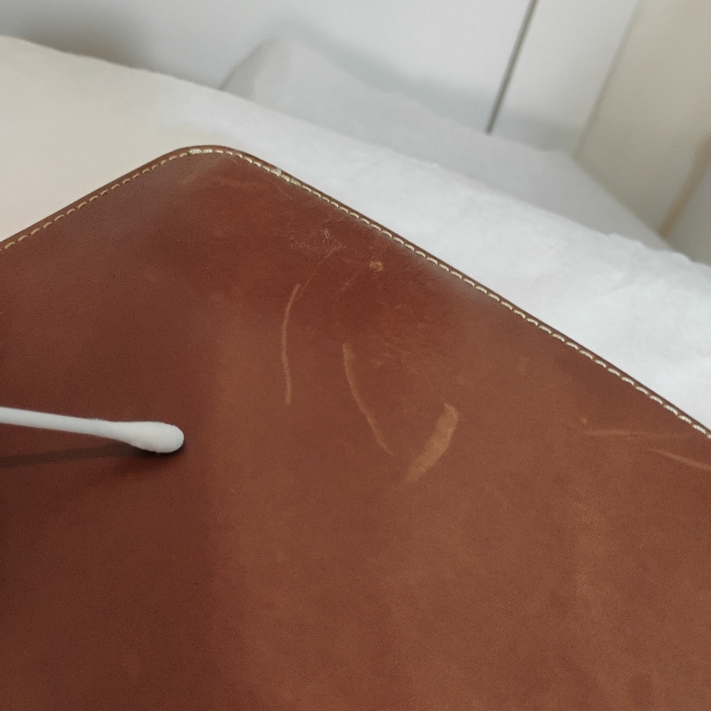 Fossil Courier Case Brown Portfolio Pouch Clutch Briefcase Storage Leather Displ - Picture 11 of 16